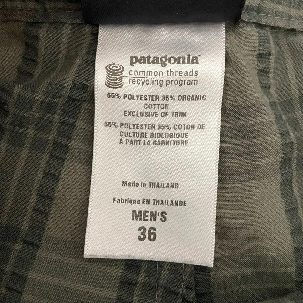 Patagonia Men’s Plaid Bermuda Shorts Hiking Outdoor Preforming‎ Size 36